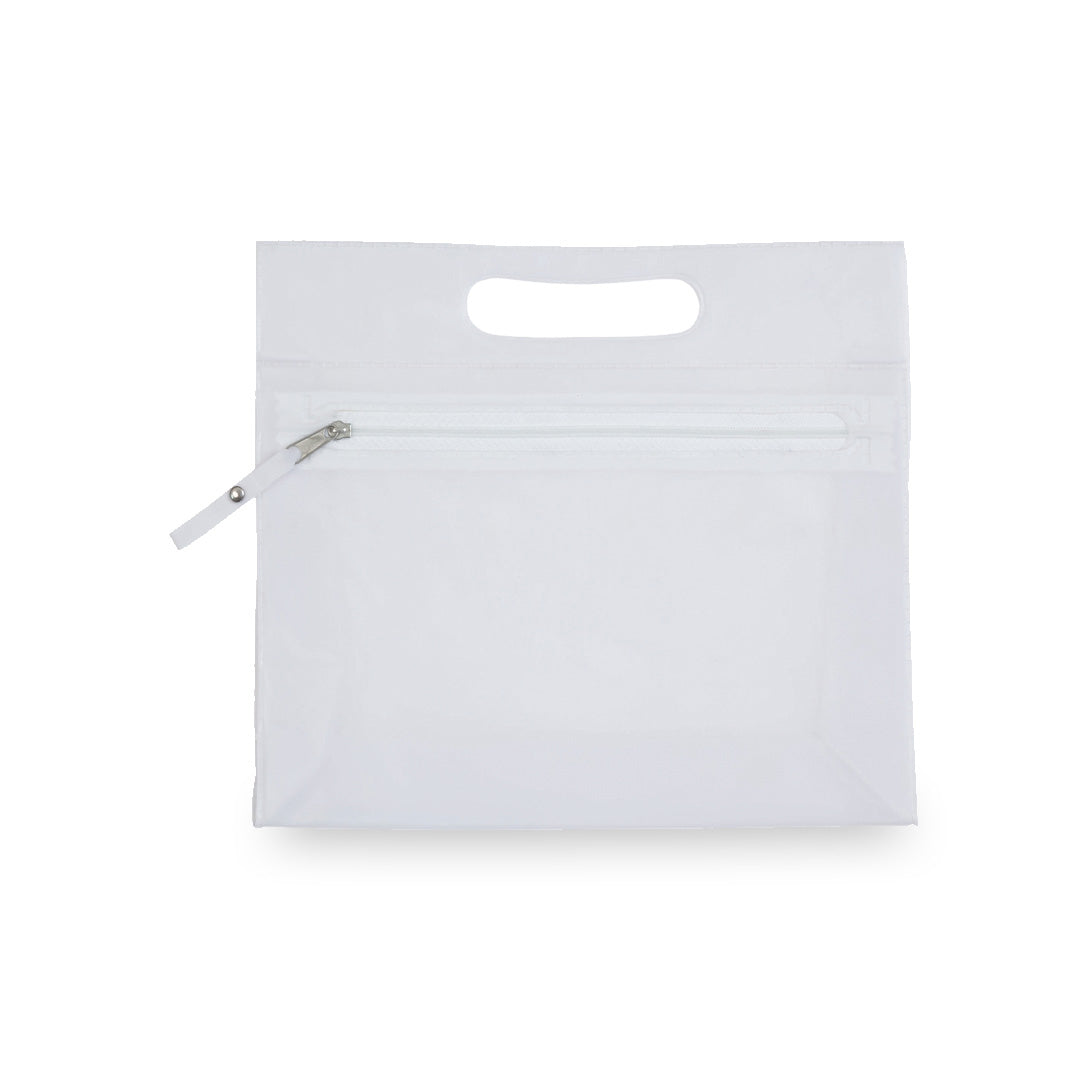 Trousse multi-usages en PVC résistant translucide FERGI blanche