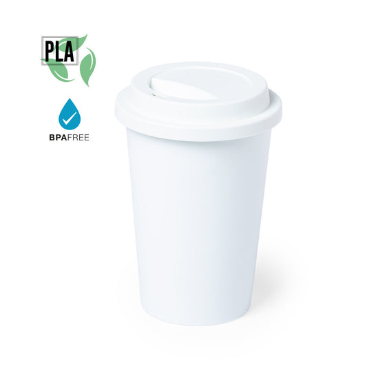 Verre en pla 100 % compostable sans bpa de 450 ml PETEL avec marquage logo