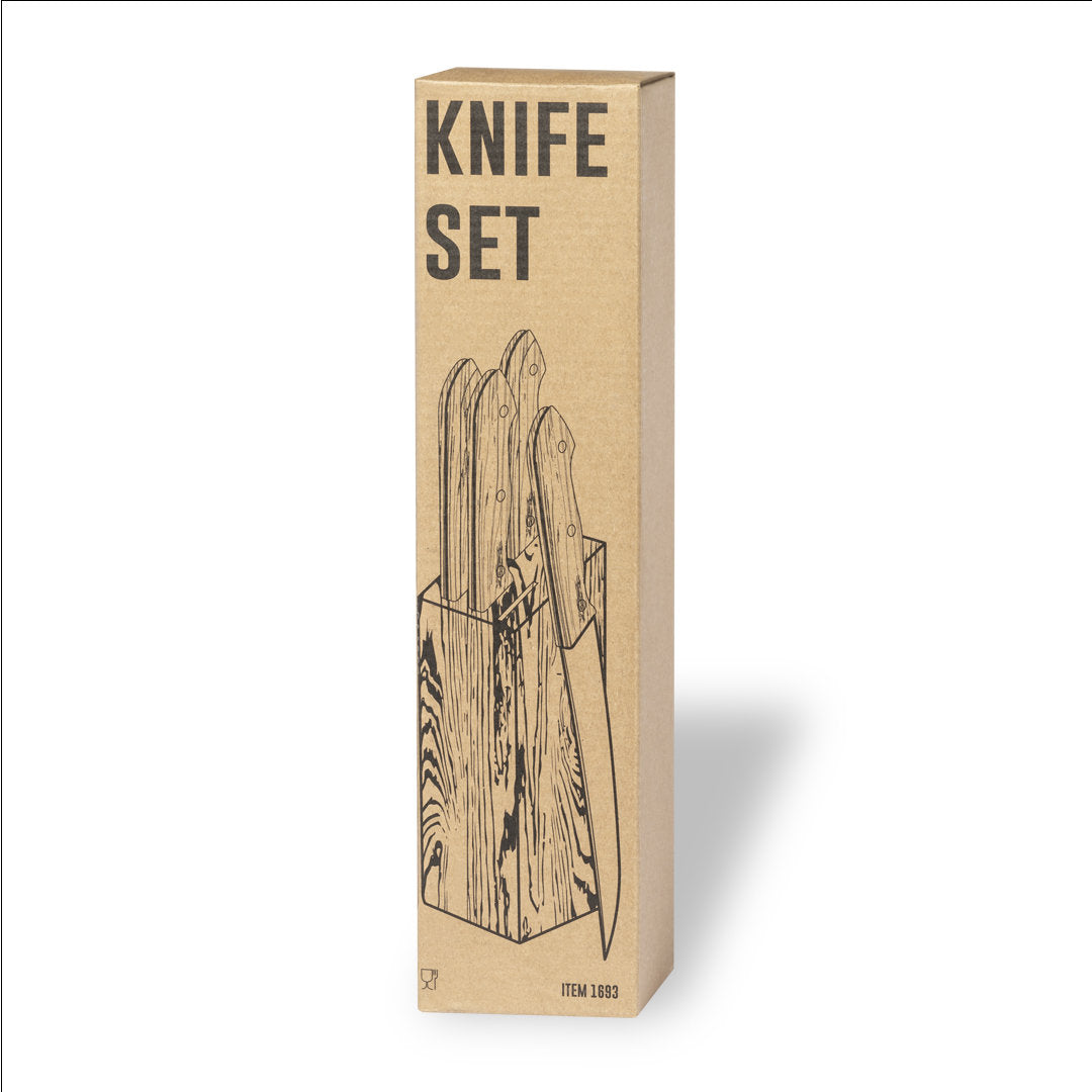 Set de couteaux, acier inoxydable et bois WHEELER étui carton
