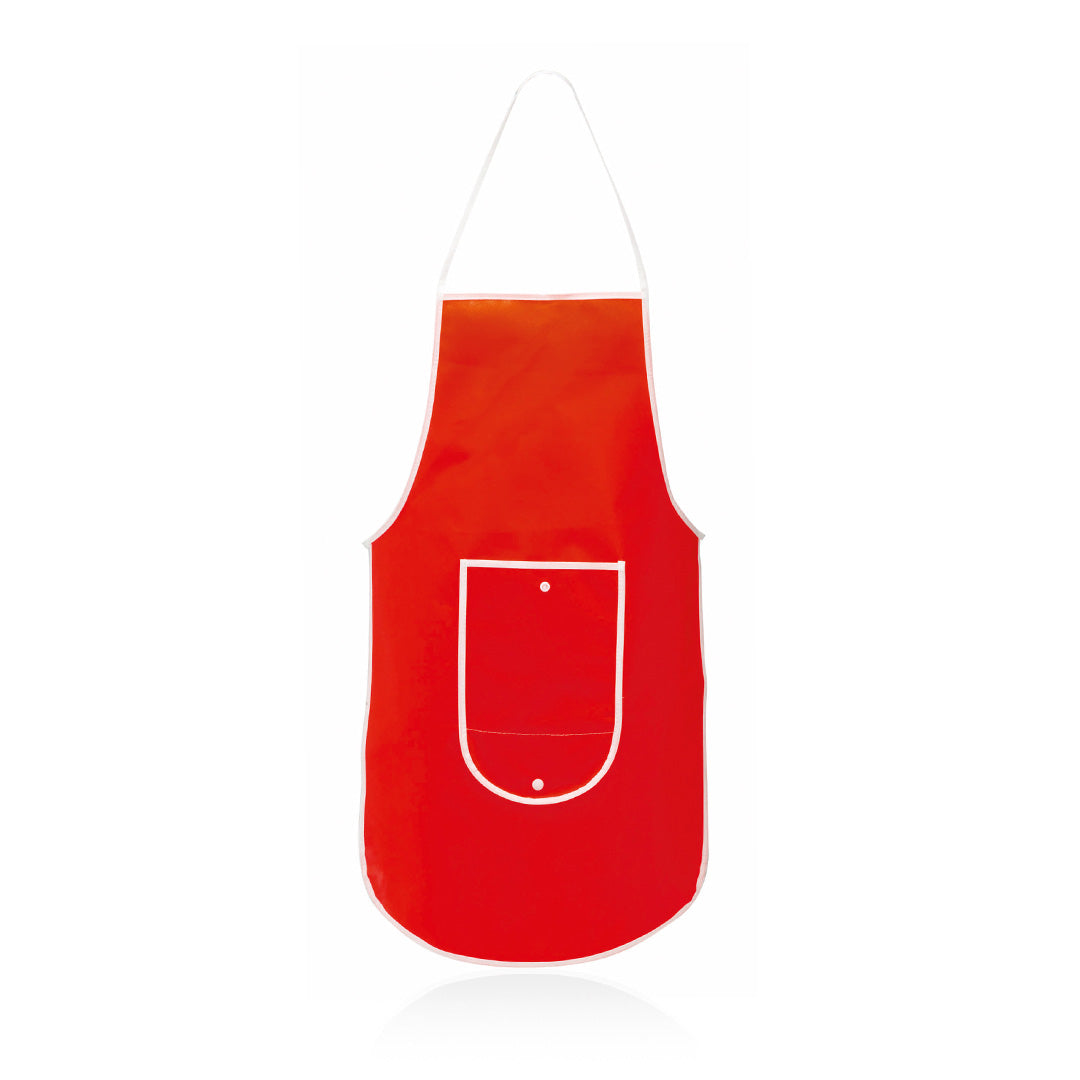 Tablier de cuisine rouge personnalisable à l'image de votre marque 