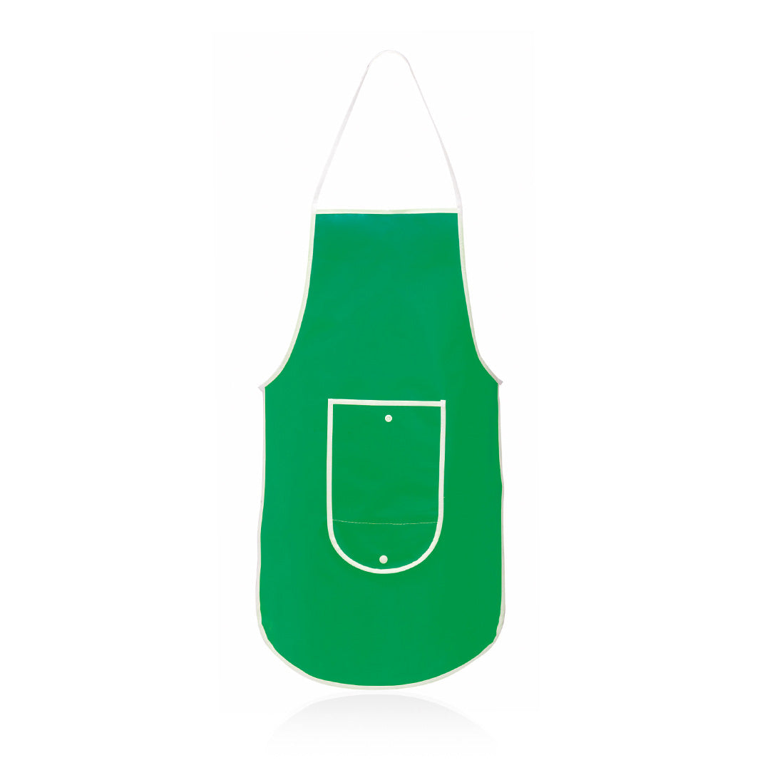 Tablier de cuisine vert personnalisable à l'image de votre marque 