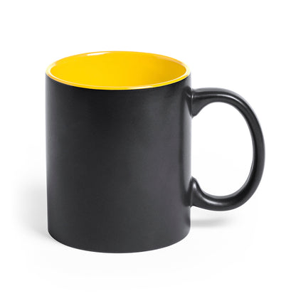 Mug en céramique de 350 ml BAFY jaune et noire