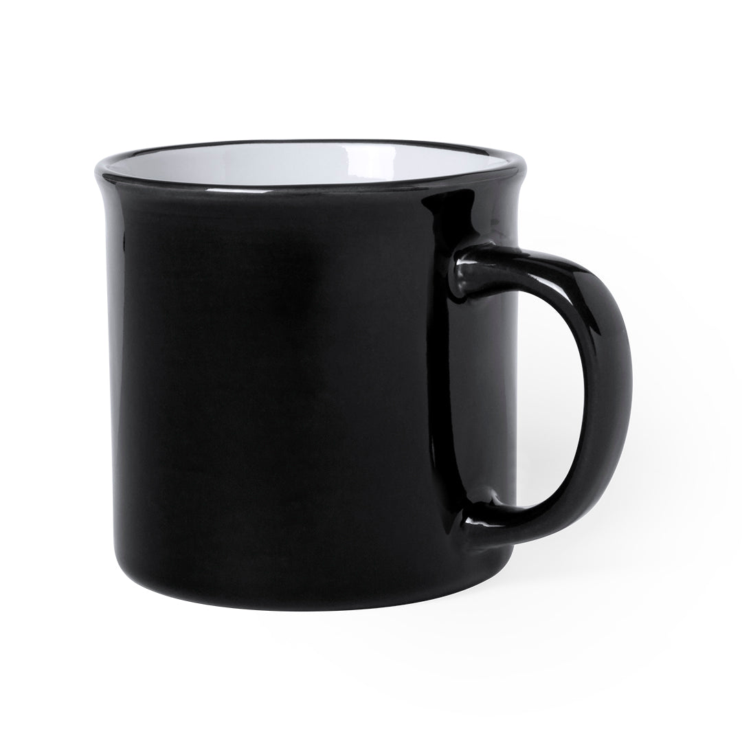 Mug en céramique 300 ml SINOR noire avec marquage logo