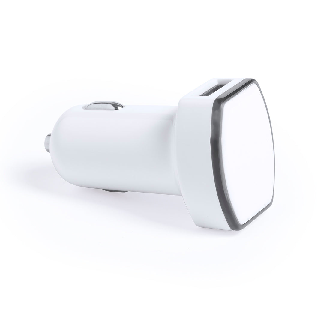 Chargeur USB allume cigare avec traqueur GPS BRETER blanc et noir