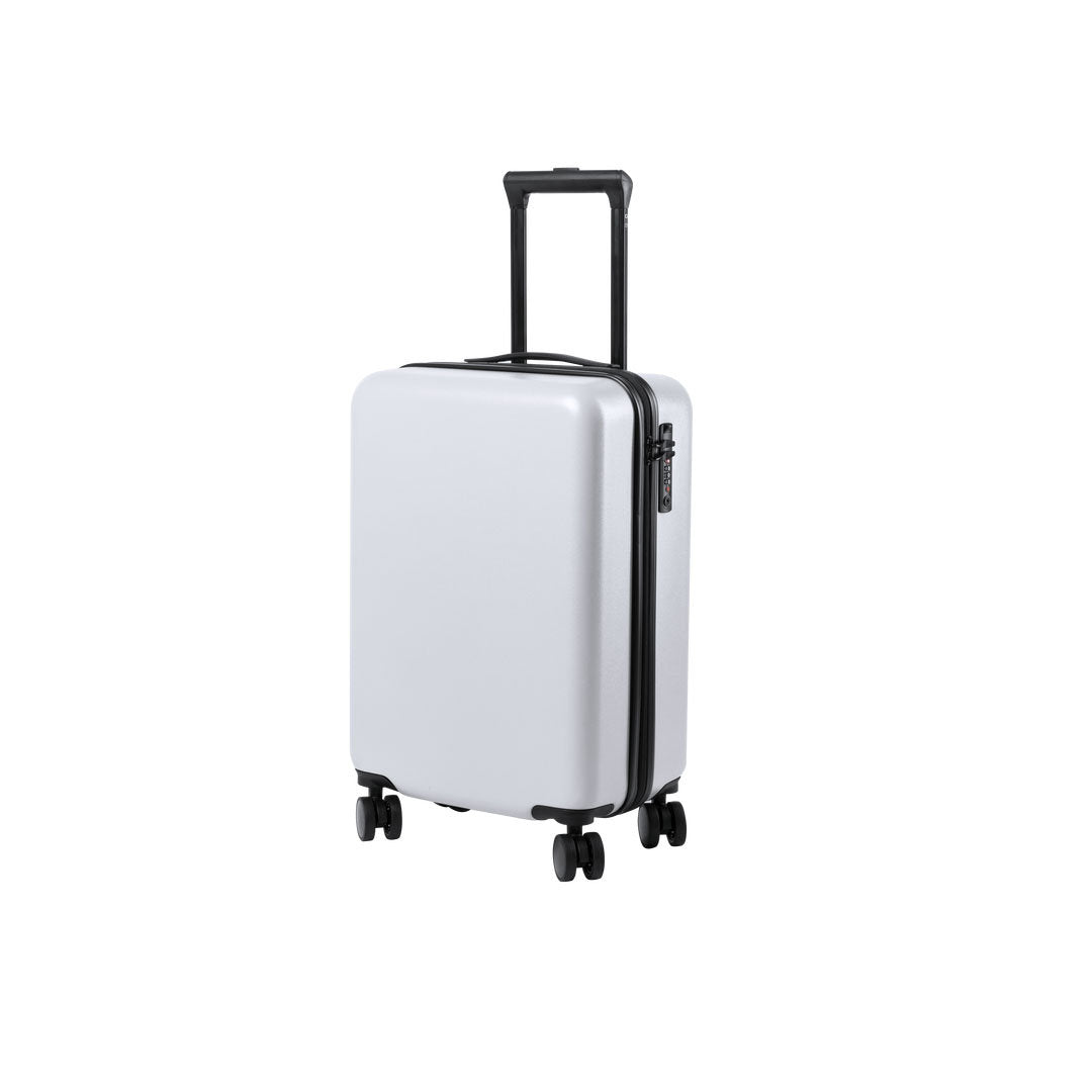 valise Conception d'ouverture totale avec quatre roues pivotantes doubles pour une mobilité aisée et stable.