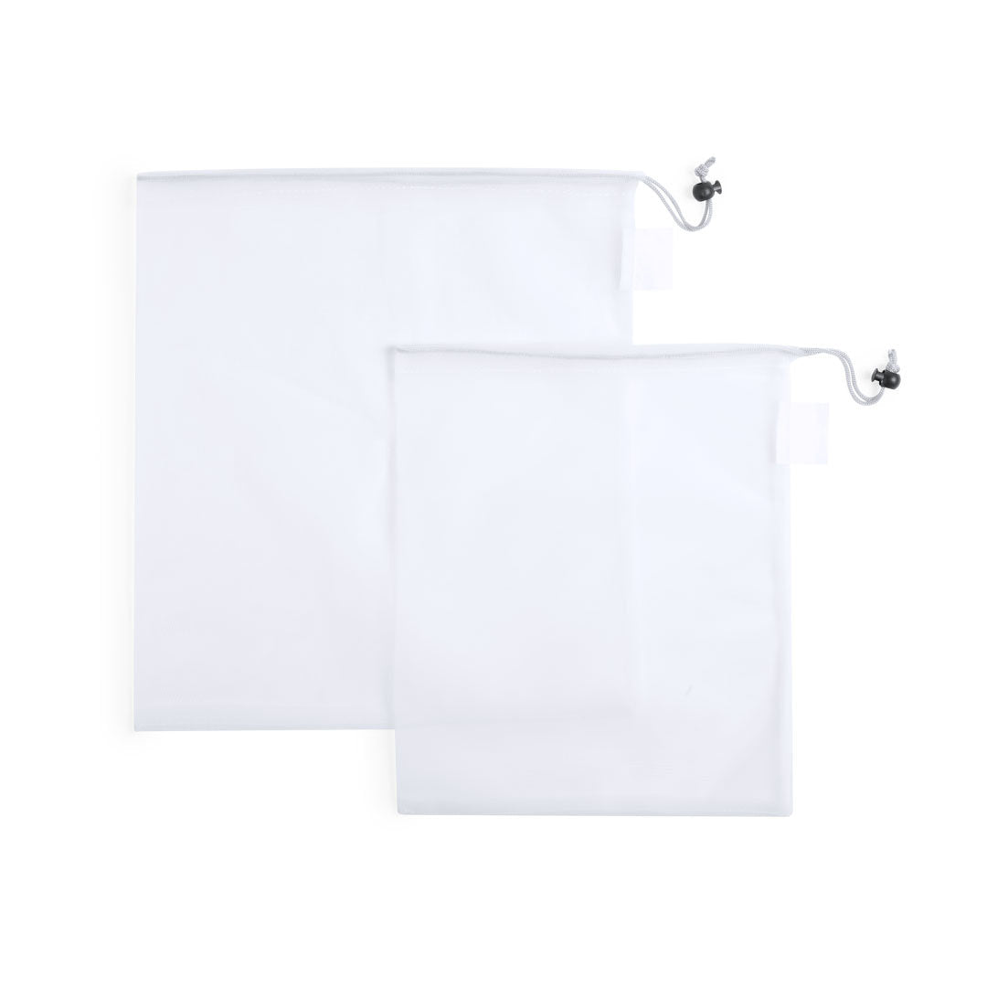 Set de 2 sacs réutilisables en polyester KORTAL personnalisables logo entreprise
