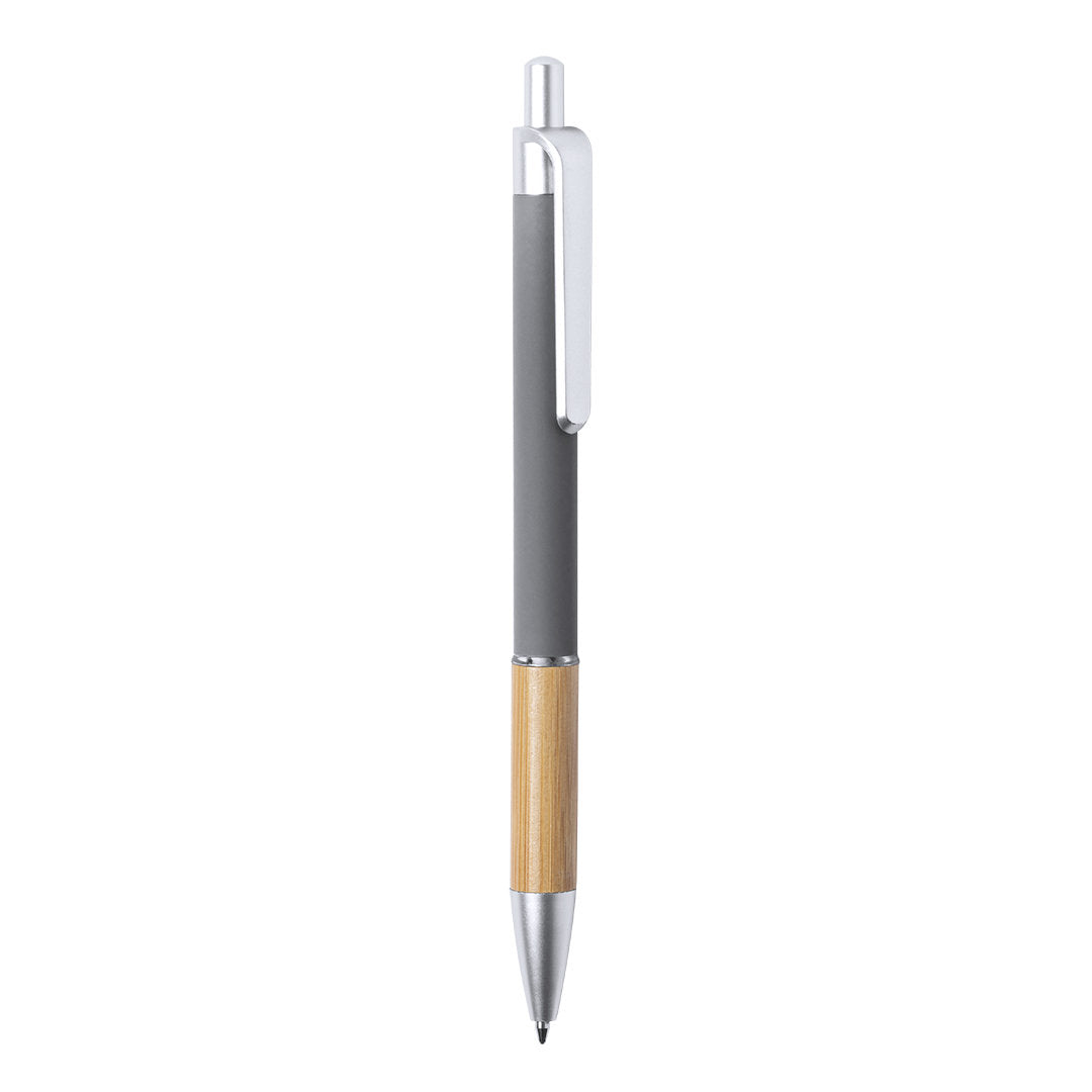 stylo chiatox avec Clip avec une finition métallisée et anneau transparent, ajoutant une touche moderne et stylée.