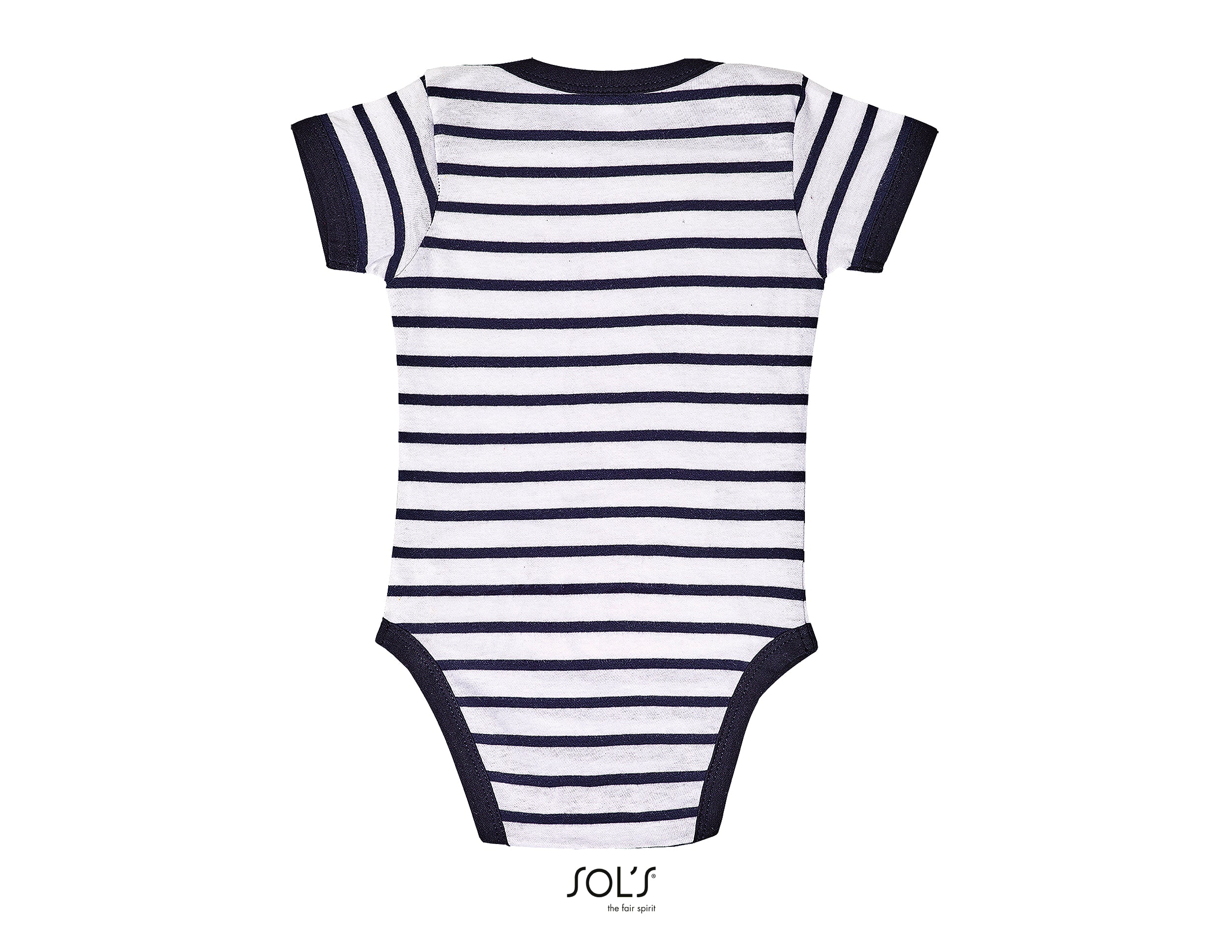 Body MILES BABY KIDS raye bleu et blanc de dos