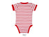 Body MILES BABY KIDS raye rouge et blanc de dos