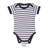 Body MILES BABY KIDS raye bleu et blanc de face