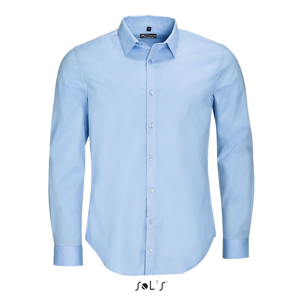 Chemise BLAKE MEN blue clair de face