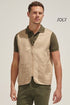 Bodywarmer WALLACE beige portee par un homme