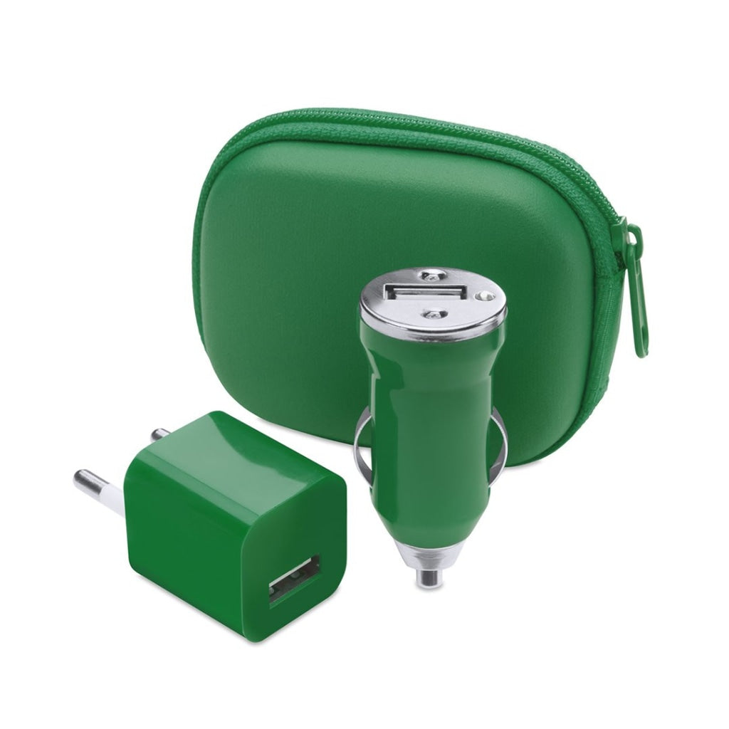 Set Chargeurs USB Canox vert