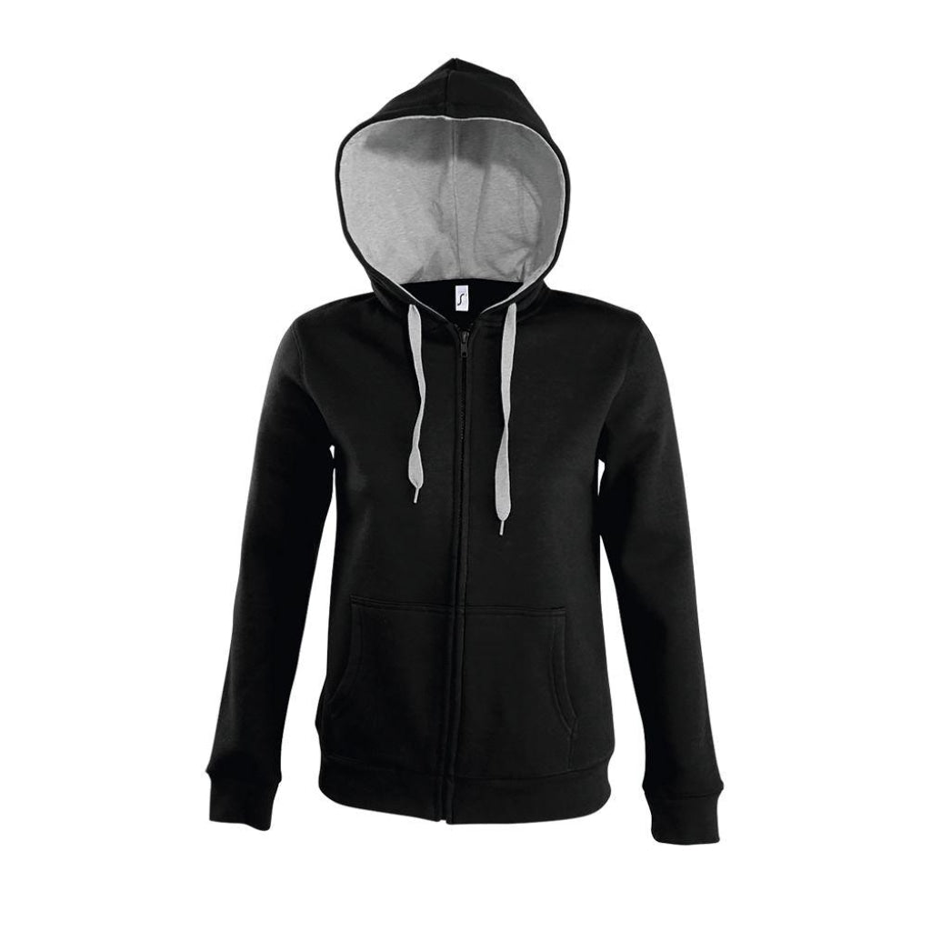 Veste zippée femme bicolore à capuche doublée contrastée SOUL WOMEN